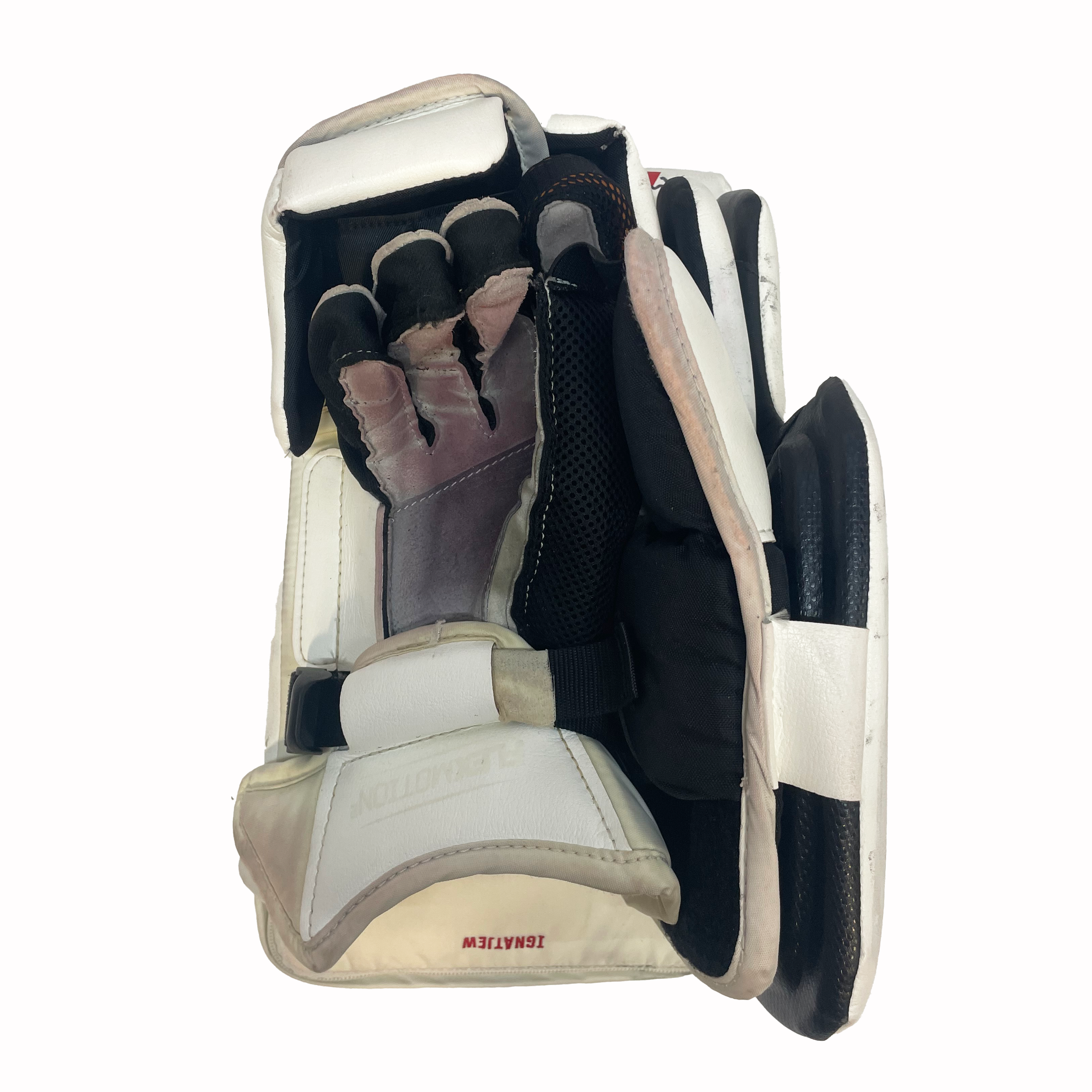 CCM Extreme Flex 6 - Ensemble complet de gardien de but senior AHL Pro Stock d'occasion (blanc/rouge)